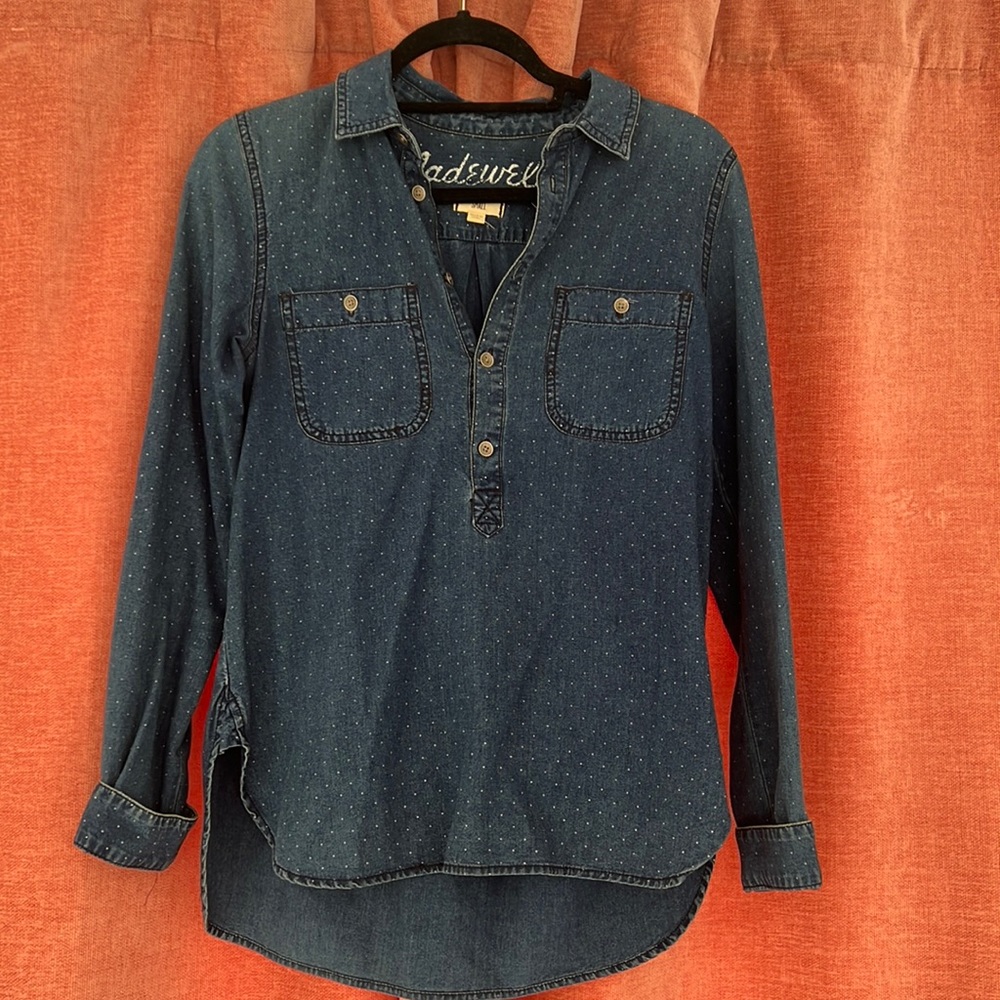 Madewell popover denim chambray